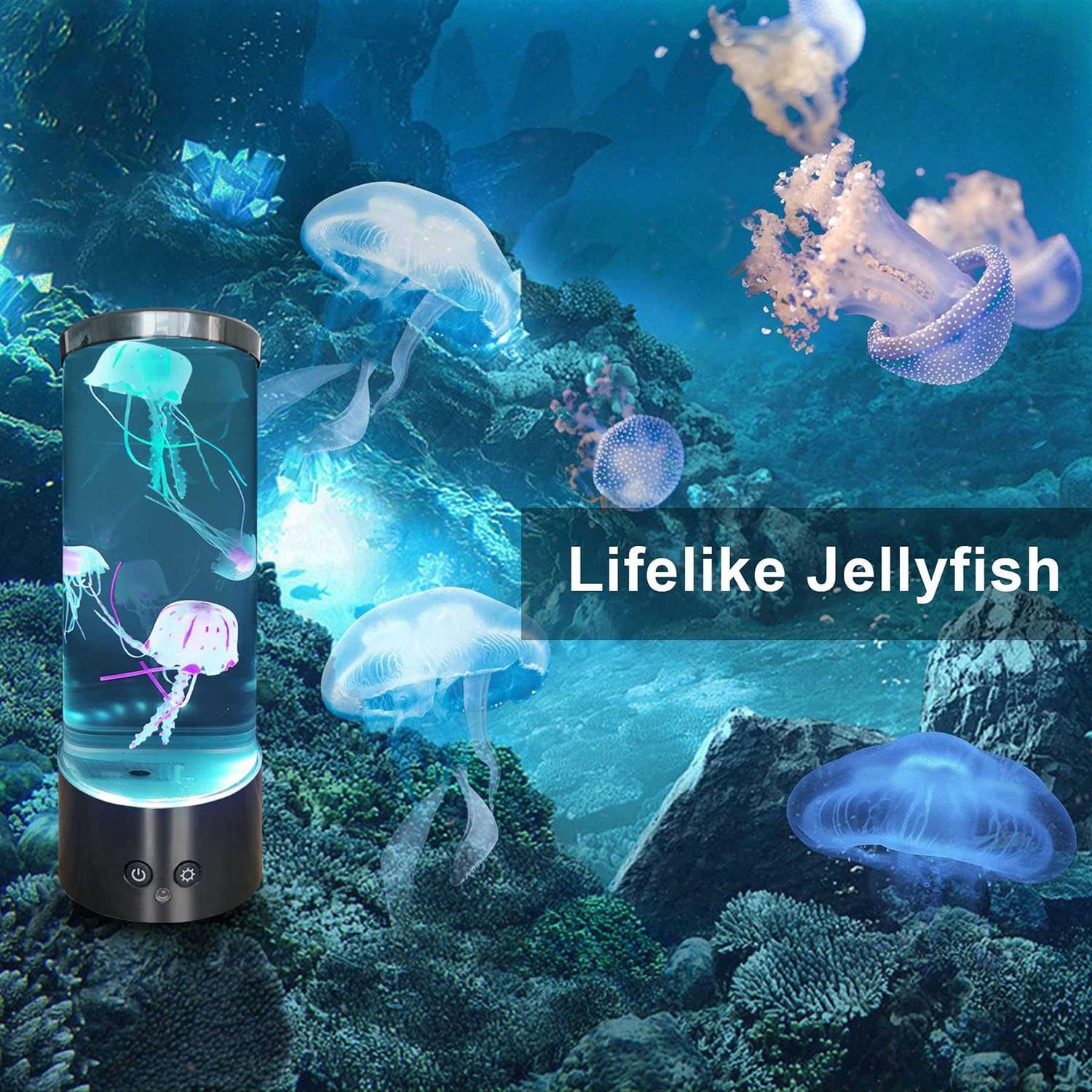 Jellyfish Lamp with Color Changing Mood Light Round Led Jellyfish Lava Lamp with Remote - Image 4