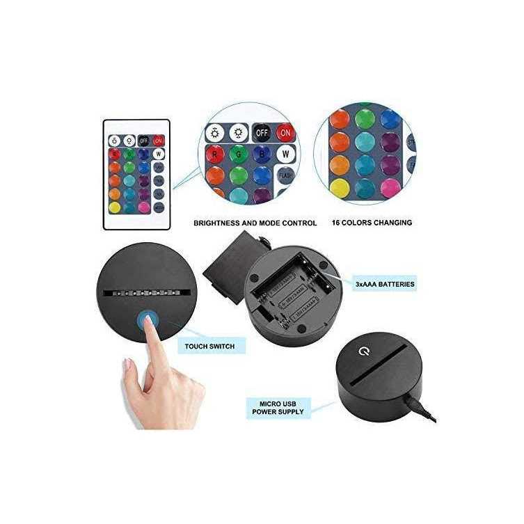 Lampeez 3D gamepad lamp game console Night Light 3D Illusion lamp for Kids - Image 2