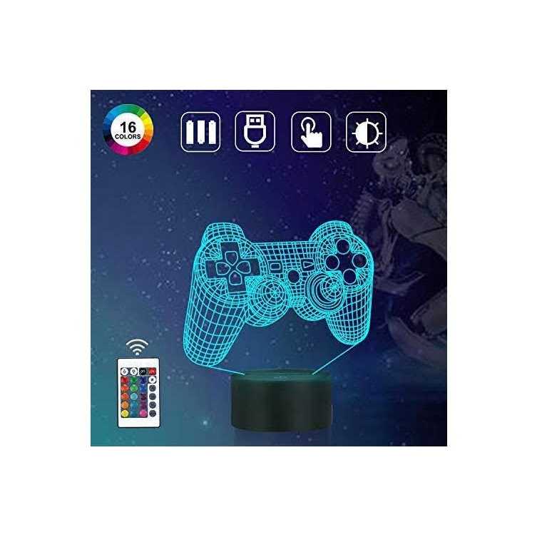 Lampeez 3D gamepad lamp game console Night Light 3D Illusion lamp for Kids - Image 3
