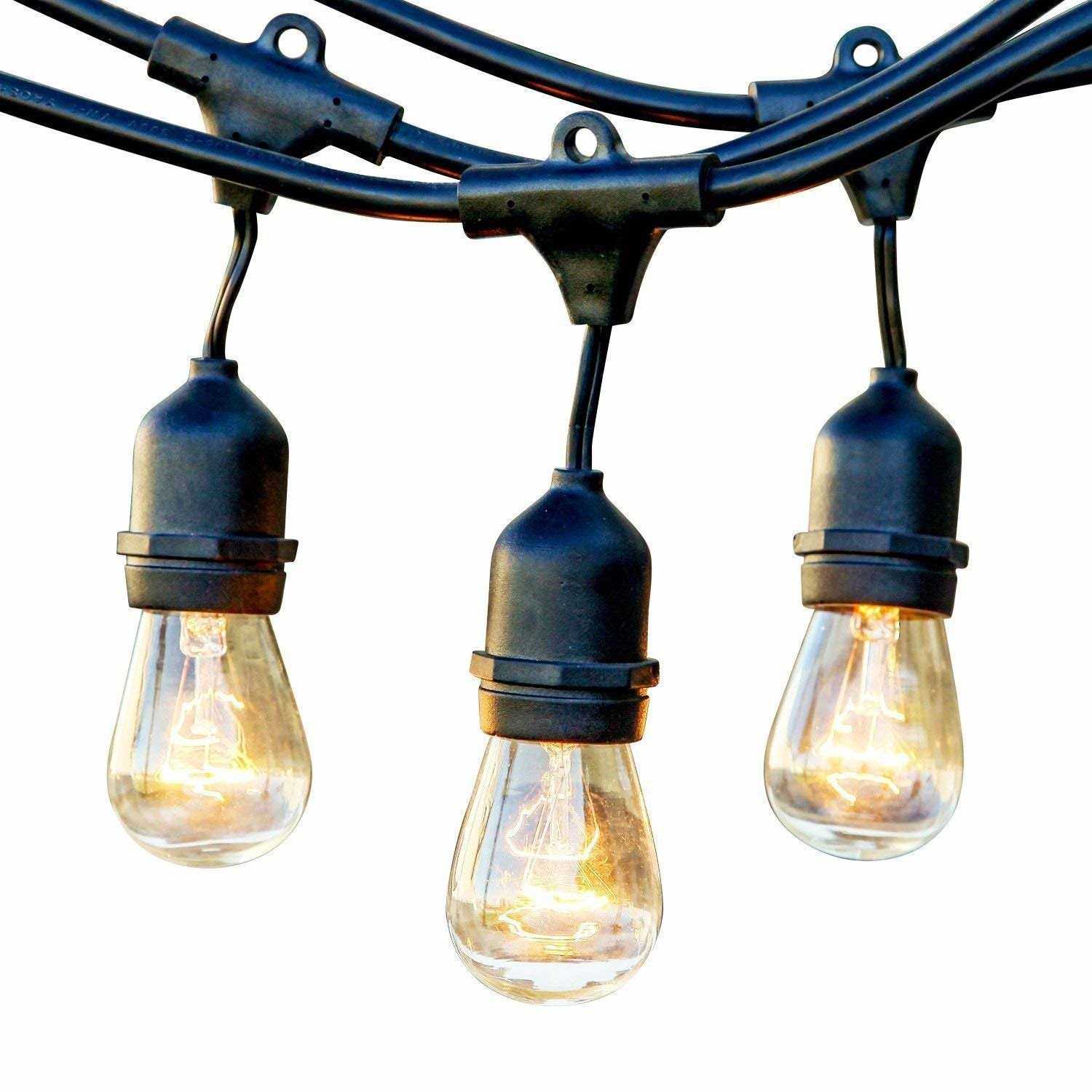 Newhouse Lighting Outdoor String Lights with Hanging Sockets Weatherproof