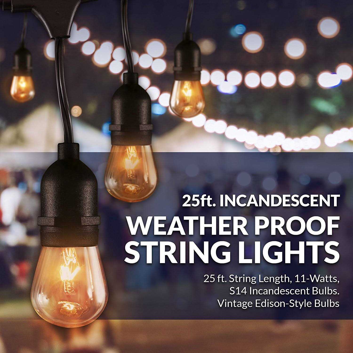Newhouse Lighting Outdoor String Lights with Hanging Sockets Weatherproof - Image 3