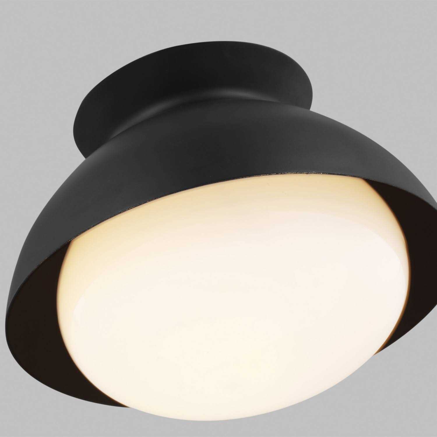 Visual Comfort Studio Lucerne One Light Flush Mount AEF1001MBK - Image 5