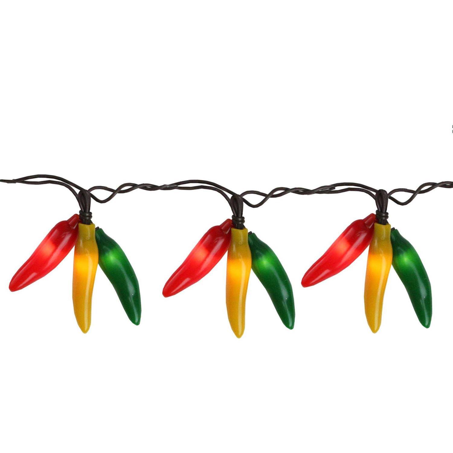 Northlight Chili Pepper Cluster String