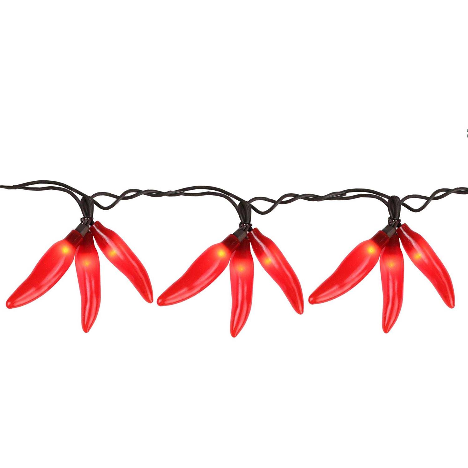 Northlight Chili Pepper Cluster String