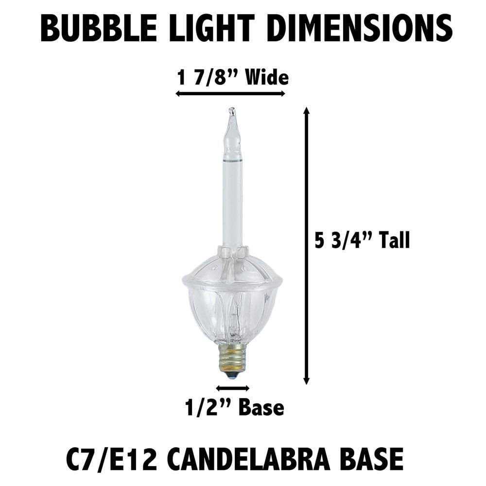 Novelty Lights 3 Light Traditional Christmas Bubble Light Replacement Pack - Image 3