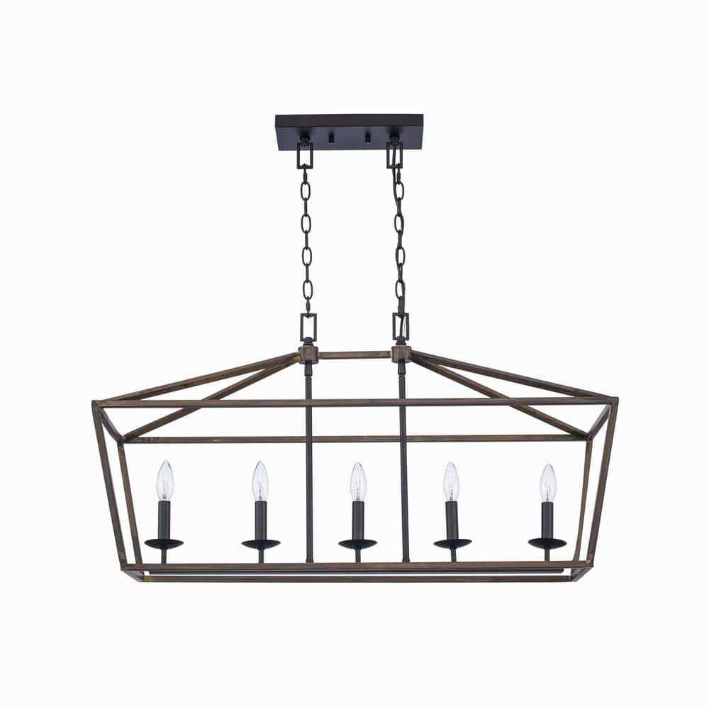 Home Decorators Collection Weyburn 5-Light Caged Island Chandelier