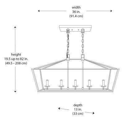 Home Decorators Collection Weyburn 5-Light Caged Island Chandelier - Image 4