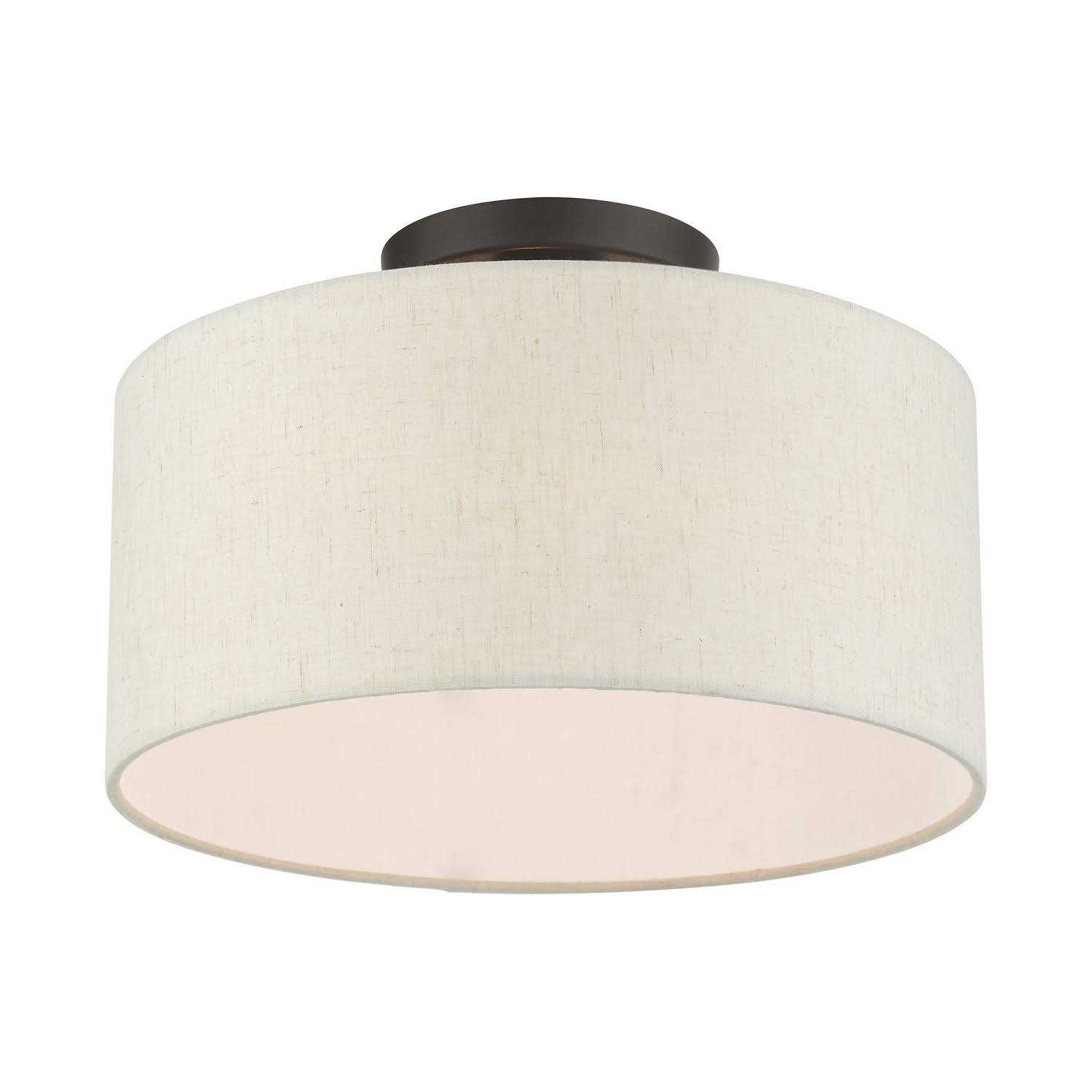 Livex Lighting Meadow 1 Light Semi Flush Mount 49809 - Image 4