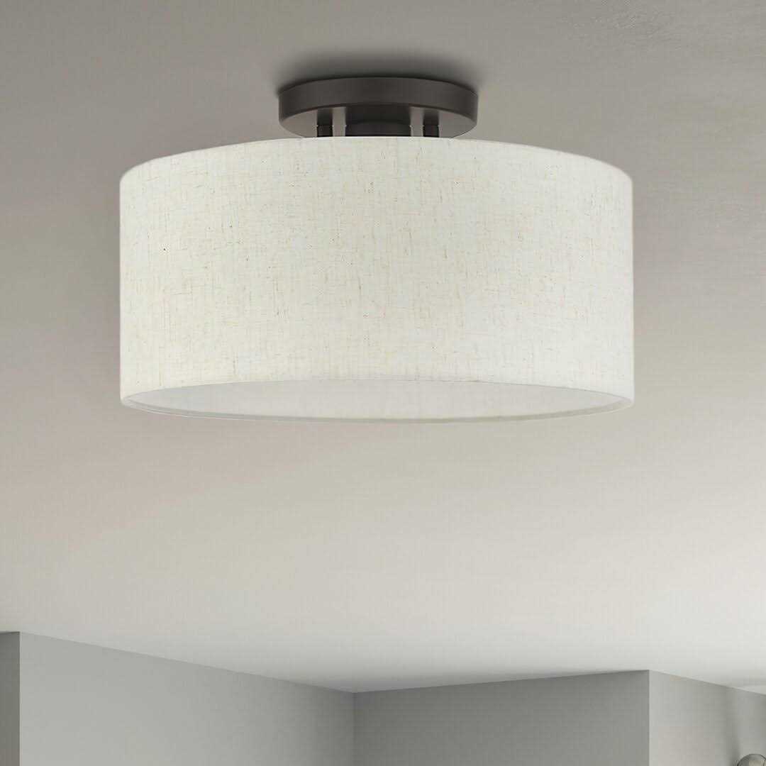 Livex Lighting Meadow 1 Light Semi Flush Mount 49809 - Image 5