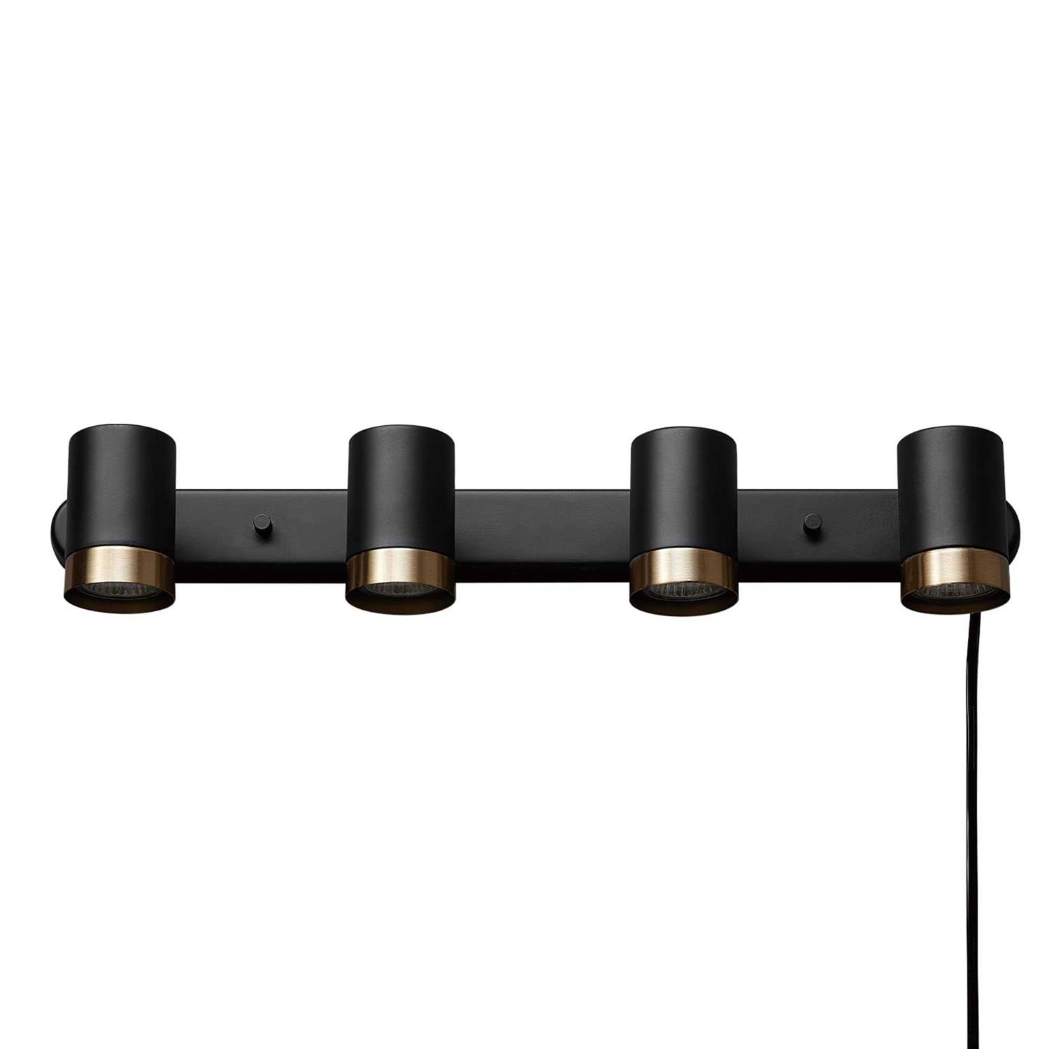 Globe Electric 4-Light Matte Black Plug-In Track Lighting