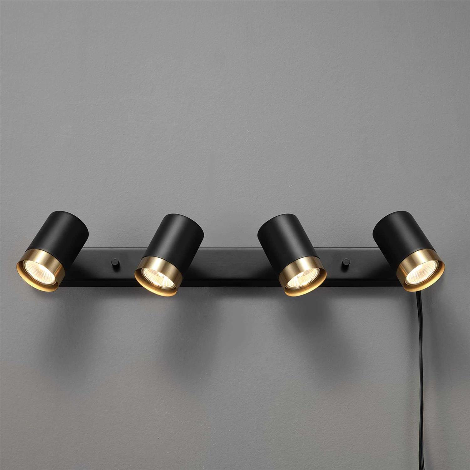 Globe Electric 4-Light Matte Black Plug-In Track Lighting - Image 3