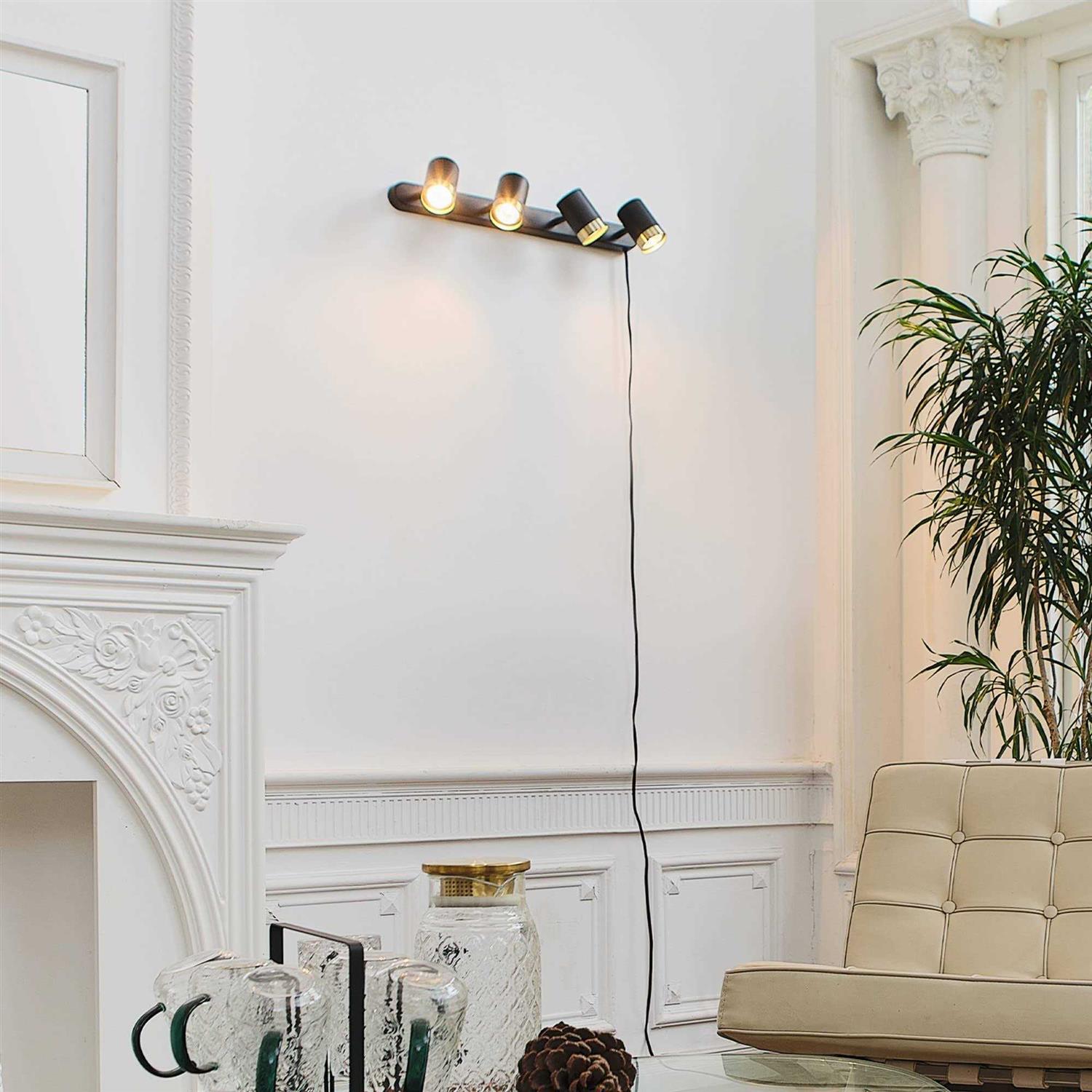 Globe Electric 4-Light Matte Black Plug-In Track Lighting - Image 5