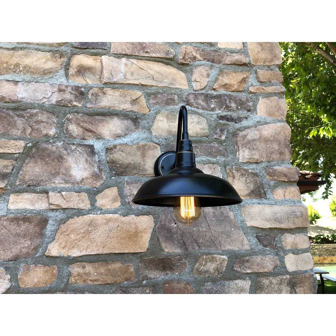 Ellesef 15 H Outdoor Barn Light Breakwater Bay Fixture Finish - Image 5