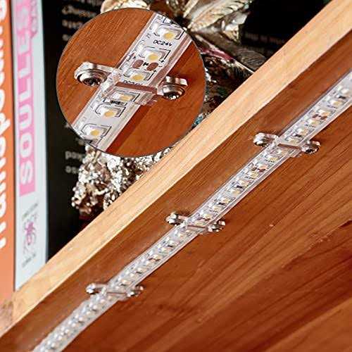 mmsd 100 pack LED strip light mounting brackets LED strip light Clips with 202 screws suit wide ip67/68 waterproof - Image 4