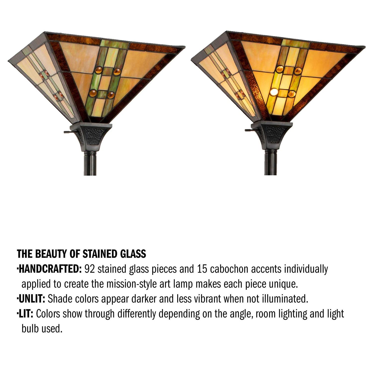 Lavish Home Tiffany Style Floor Lamp - Image 2