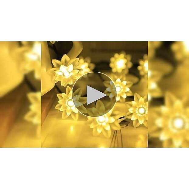 ITICdecor Solar Flower String Lights Outdoor Waterproof 50 LED Upgraded Flower Fairy Light for Garden Fence Patio Yard Christmas Tree Lawn Party - Image 5