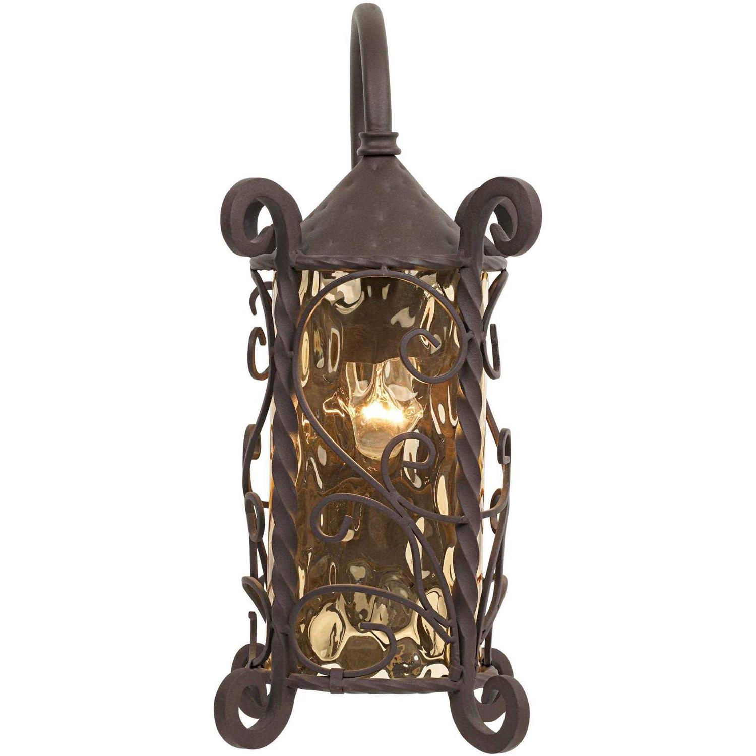 John Timberland Casa Seville 34cm High Iron Scroll Outdoor Wall Light - Image 3