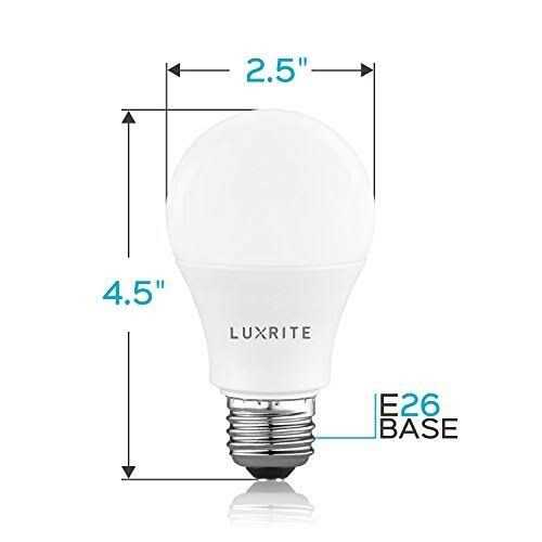 Luxrite A19 LED Light Bulb 60W Equivalent White Dimmable - Image 4