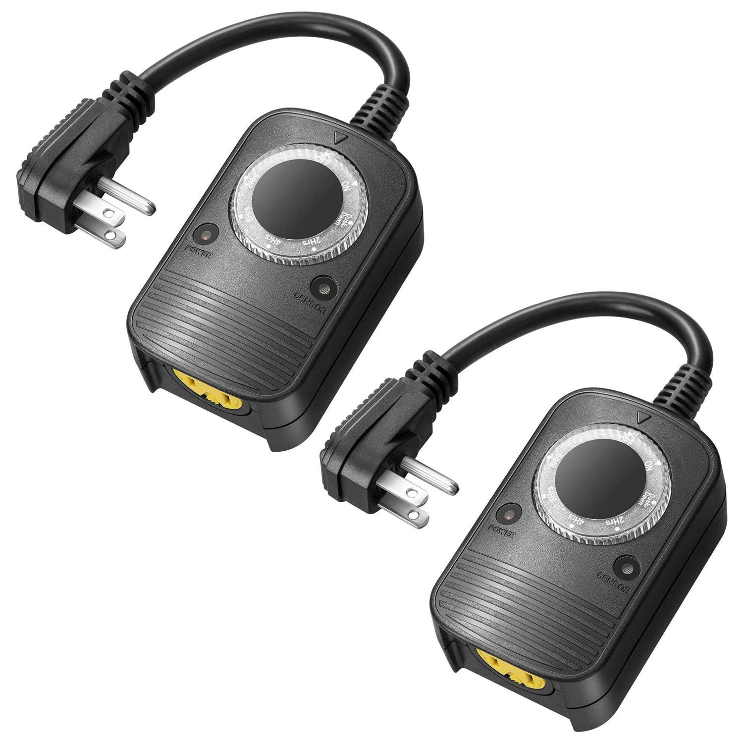 DEWENWILS Outdoor Timer for Lights Dusk to Dawn Sensor Timer for Electrical Outlet - Image 3