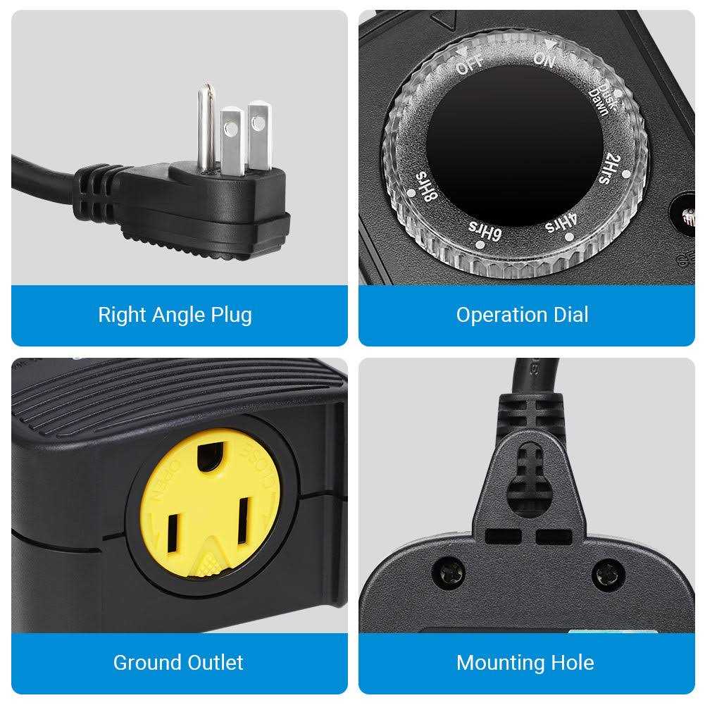 DEWENWILS Outdoor Timer for Lights Dusk to Dawn Sensor Timer for Electrical Outlet - Image 4