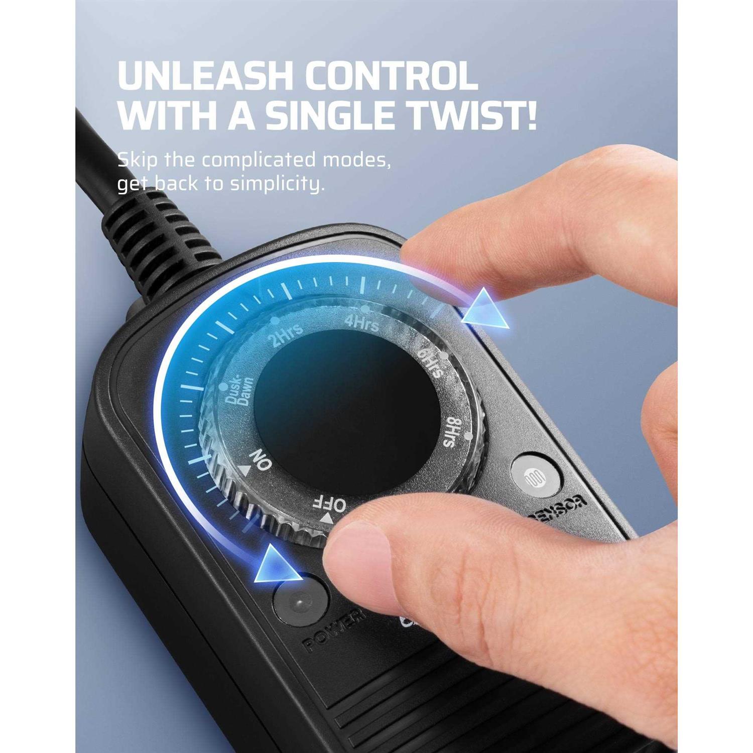 DEWENWILS Outdoor Timer for Lights Dusk to Dawn Sensor Timer for Electrical Outlet - Image 5