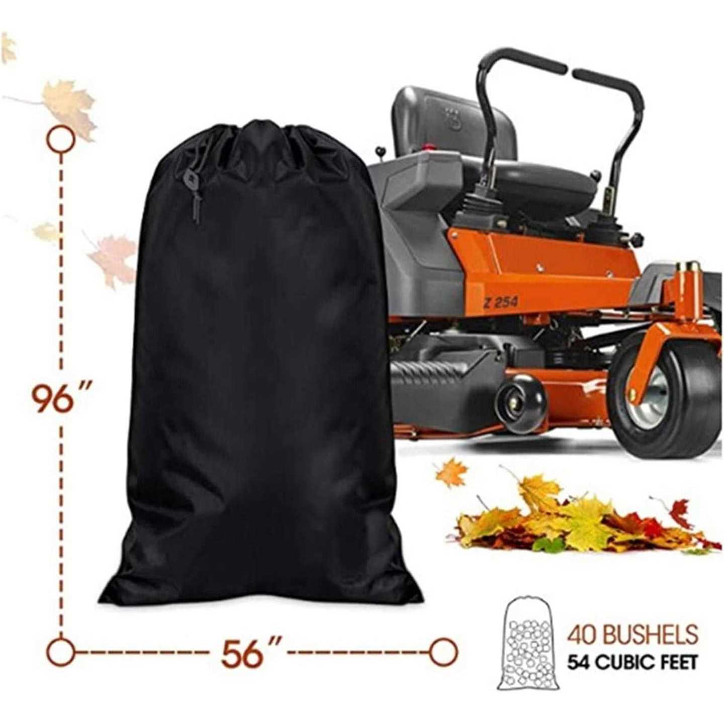 MAYTHON Lawn Tractor Grass Catcher Bag Leaf Bag Capacity 54 Cubic Feet Black - Image 2