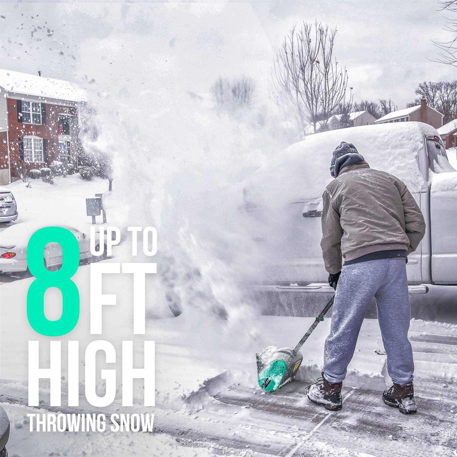 Litheli Cordless Snow Shovel 20V 12-Inch Battery Powered Snow Thrower - Image 4
