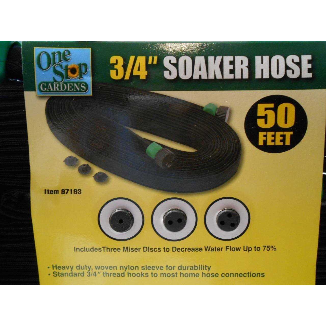 One Stop Gardens 50 ft. x 3/4 in. Flat Seeper Soaker Hose - Image 4