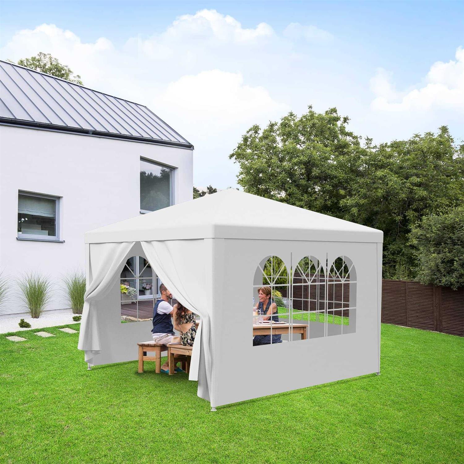 LEMY 10 X Outdoor Wedding Party Tent Camping Shelter Gazebo Canopy with Removable Sidewalls Easy Set Gazebo BBQ Pavilion Canopy Cater Events - Image 2