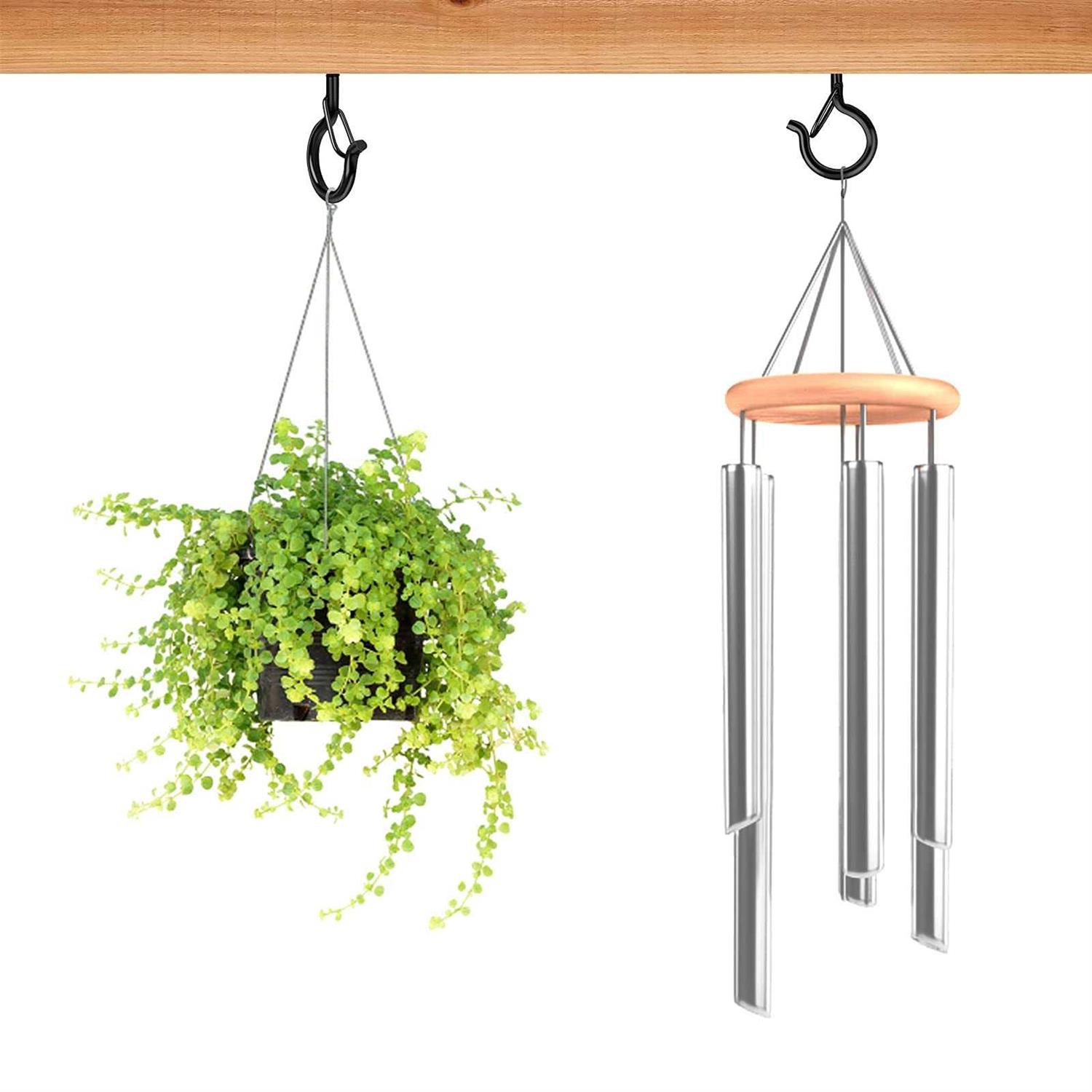 HouEarth 48 PcS Q-Hanger Hooks Screw Hooks for Outdoor String Lights - Image 2