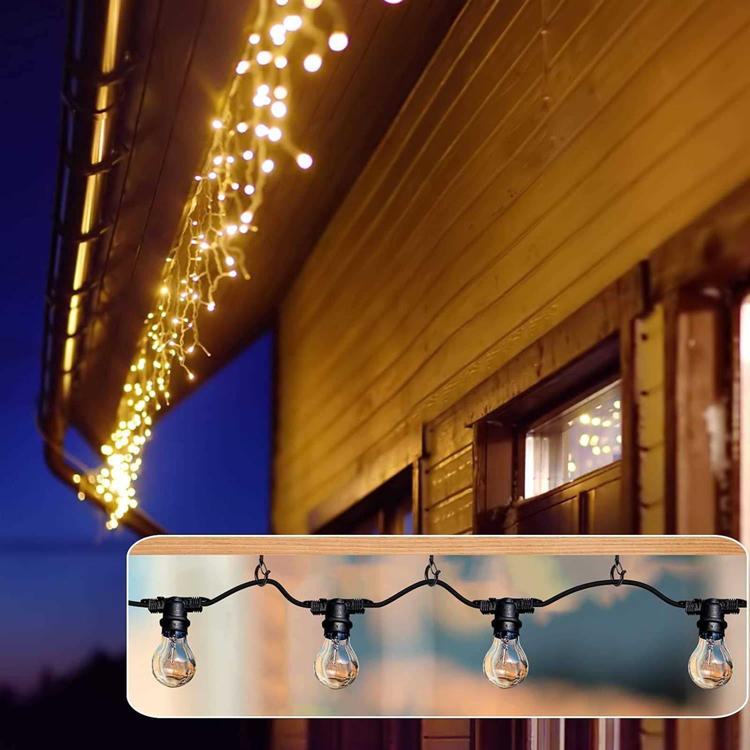 HouEarth 48 PcS Q-Hanger Hooks Screw Hooks for Outdoor String Lights - Image 5