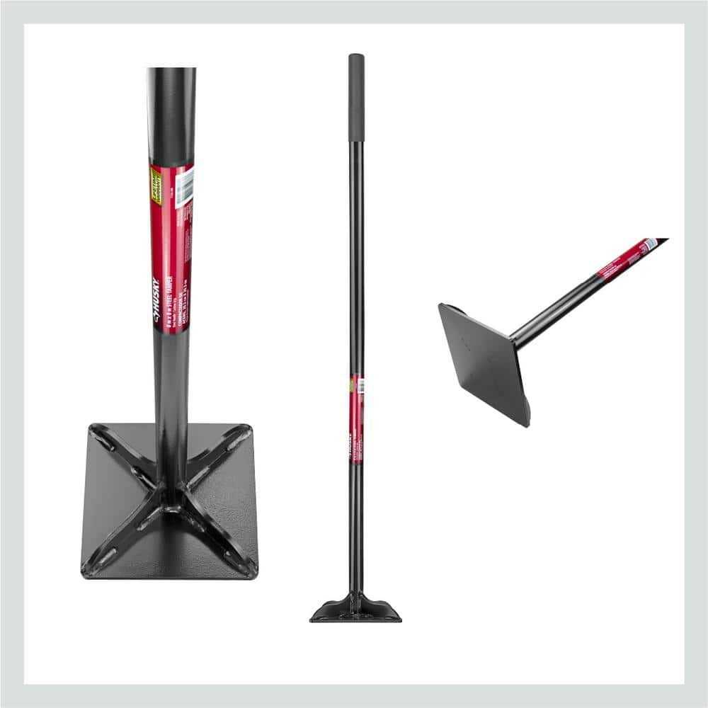 Husky 51 in. Steel Handle 8 in. x 8 in. Tamper