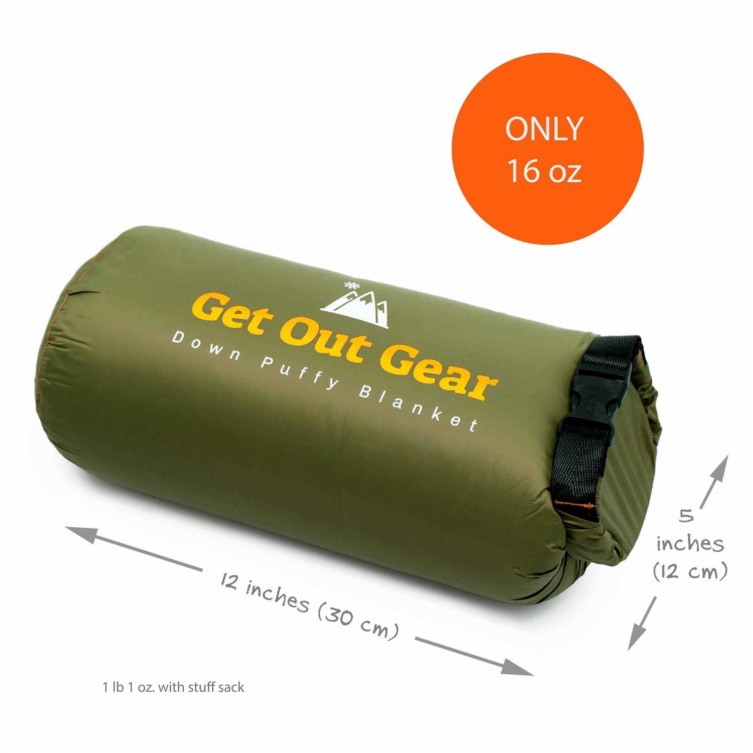 Get Out Gear Down Camping Blanket Puffy, Packable, Lightweight and Warm - Image 4