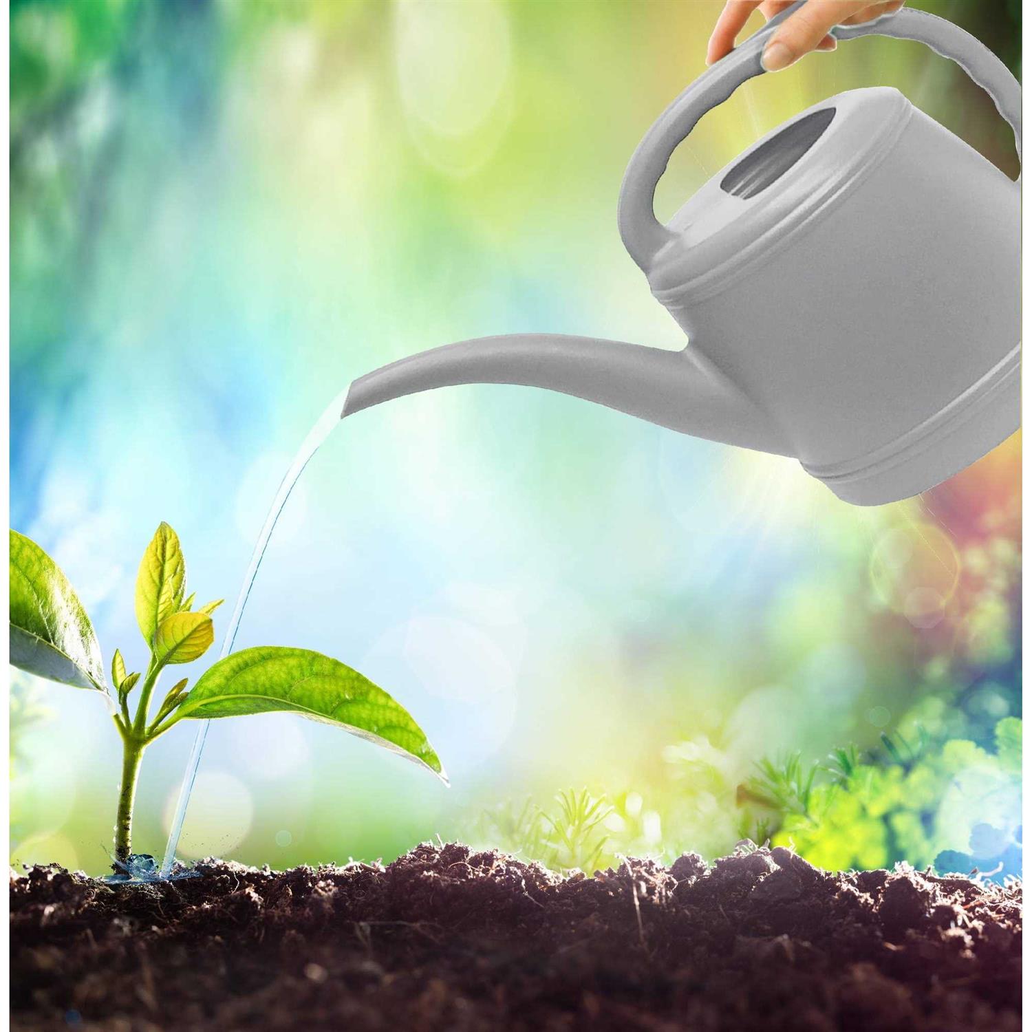 Expert Gardener 56 oz Gray Resin Watering Can - Image 2