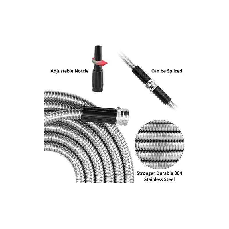 Metal Garden Hose 100ft with Super Tough and Soft Water Hose - Image 4