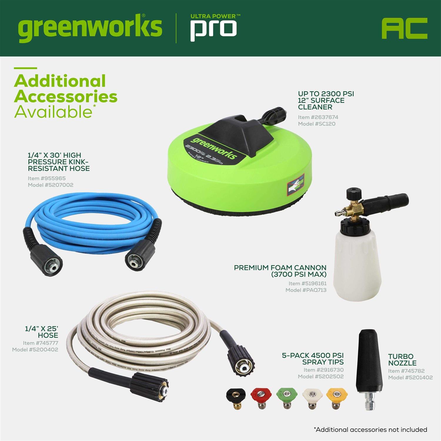 Greenworks 1.2-GPM Cold Water Electric Pressure Washer - Image 2