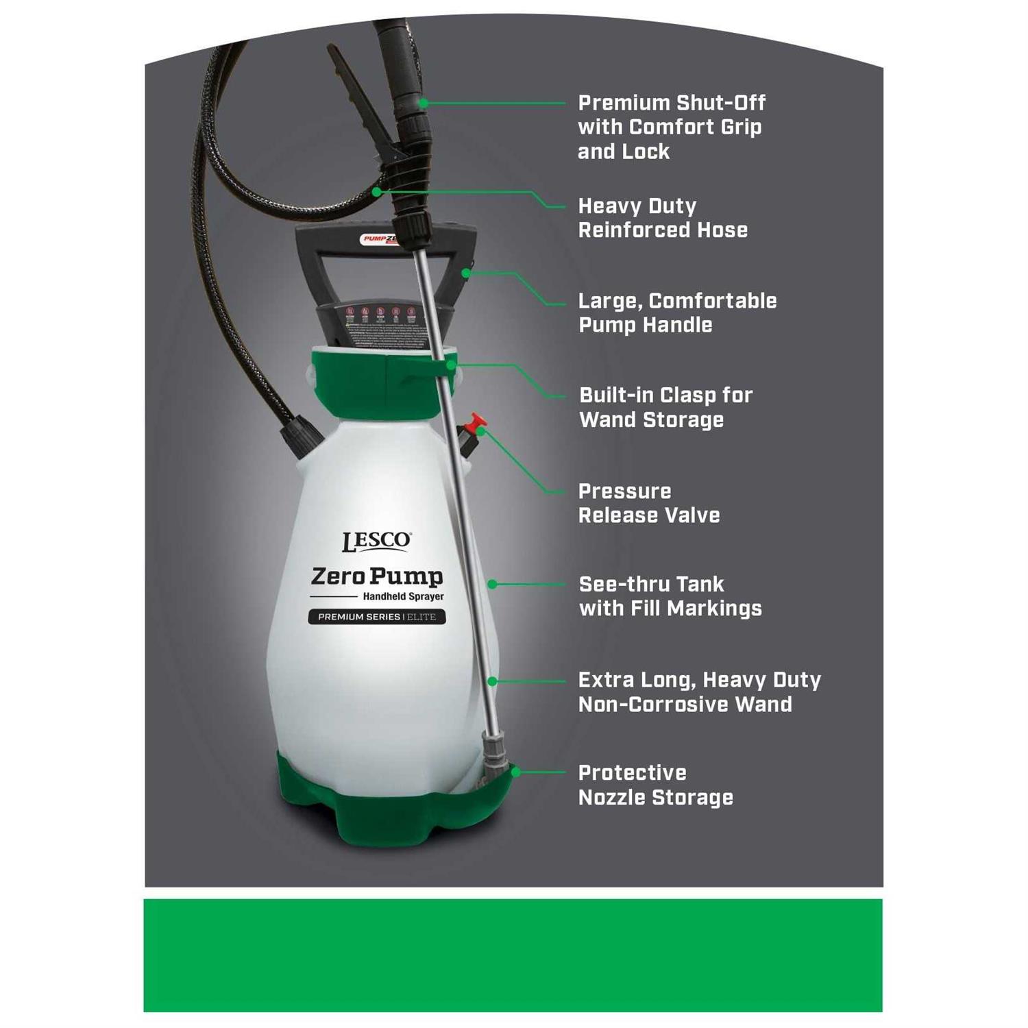 Lesco Zero Pump Plastic Handheld Sprayer 190594 - Image 3