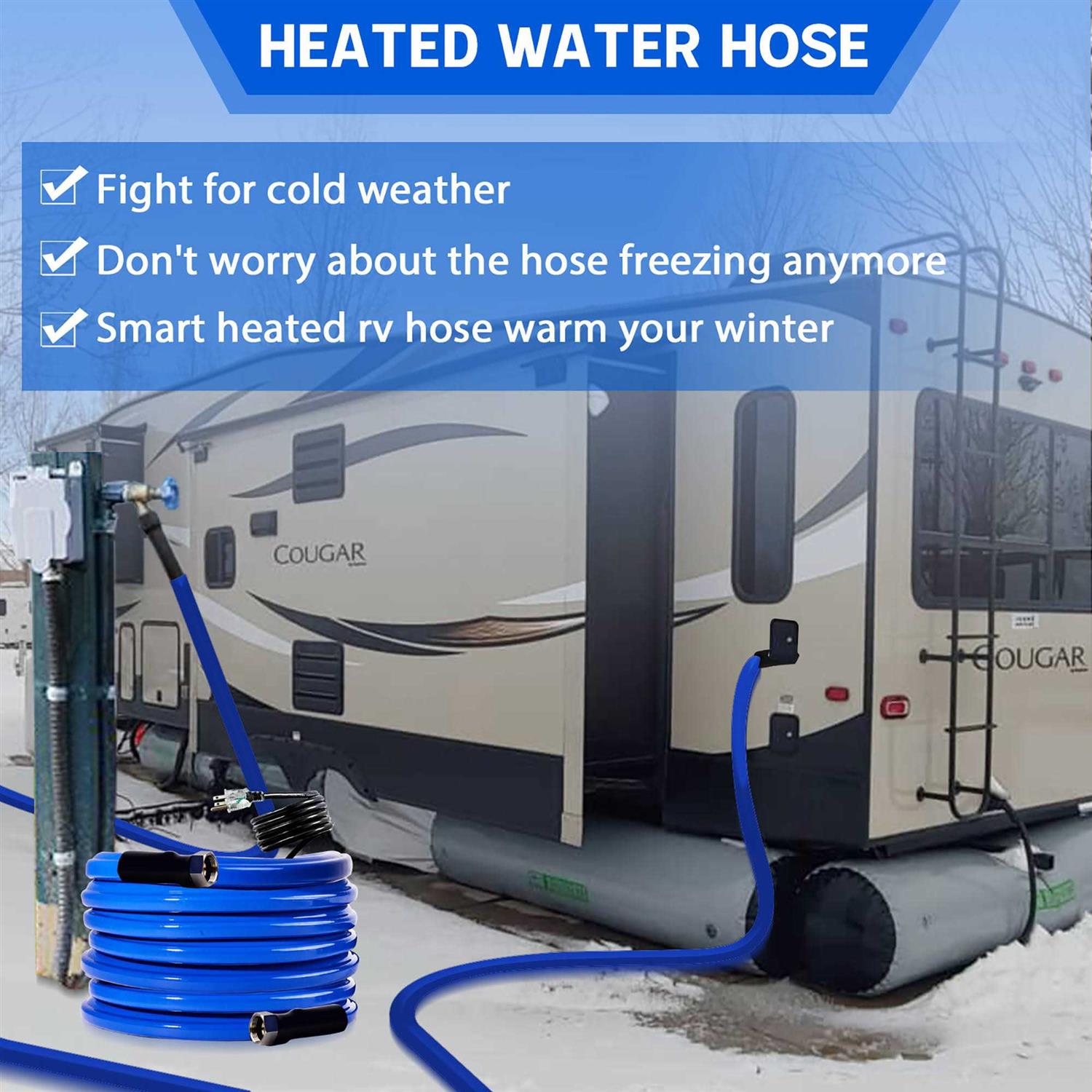 Heated Water Hose for RV Drinking Water Hose Freeze 45 F for RV - Image 5