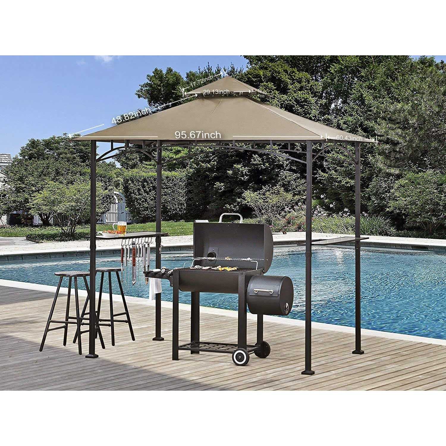 Mastercanopy Grill Gazebo Replacement Canopy For Model L-GG001PST-F - Image 3