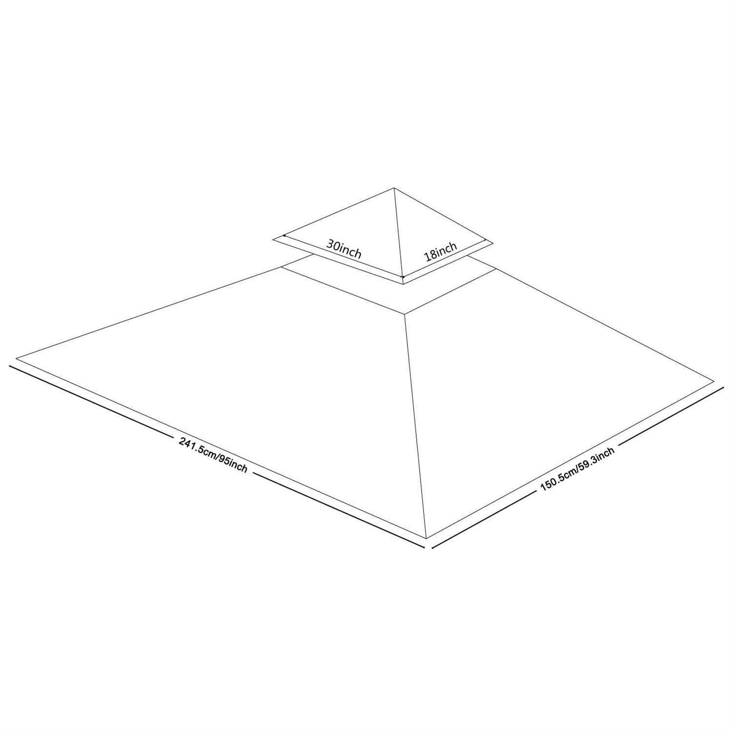Mastercanopy Grill Gazebo Replacement Canopy For Model L-GG001PST-F - Image 5