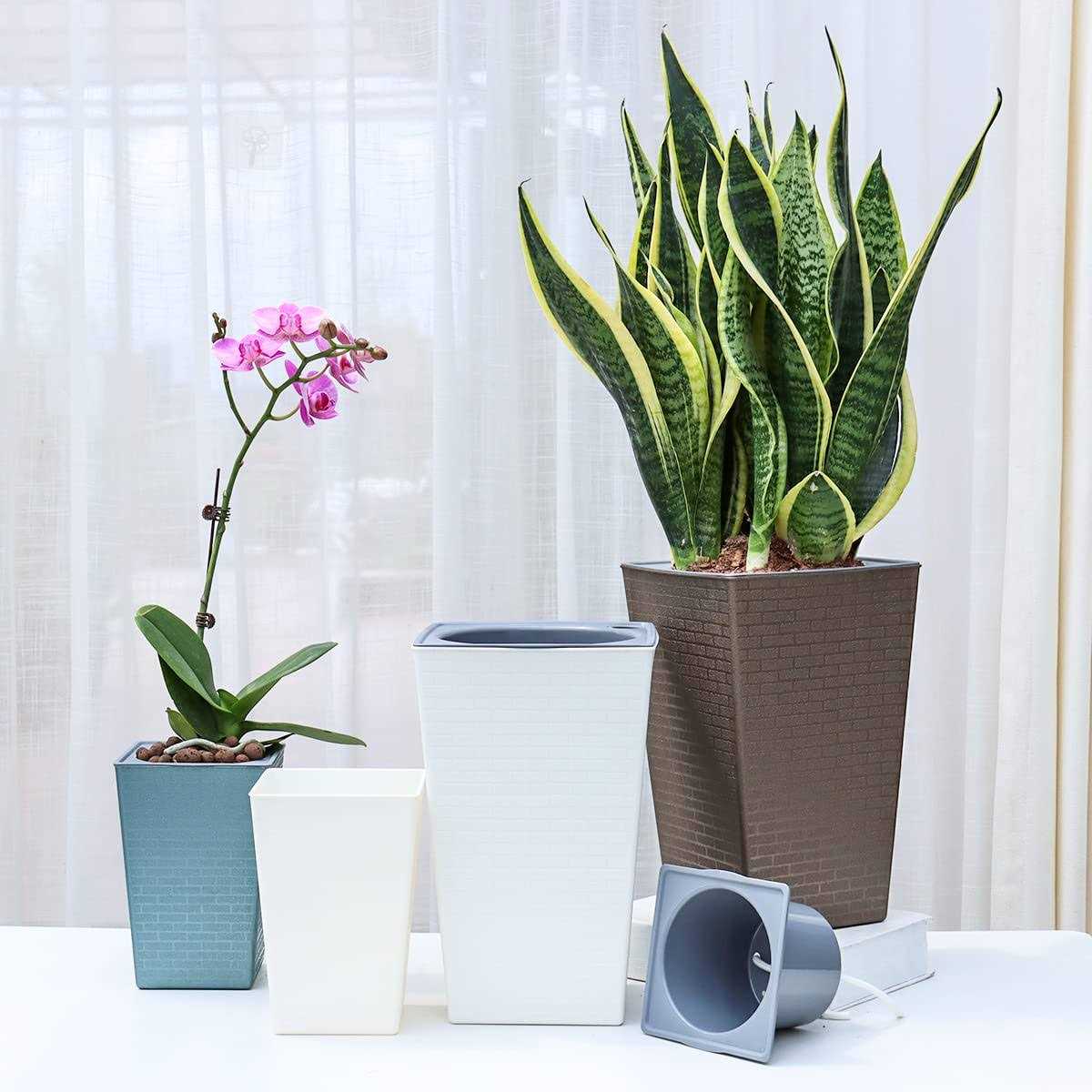 Self Watering Planters Tall Planter for Indoor Plants - Image 3