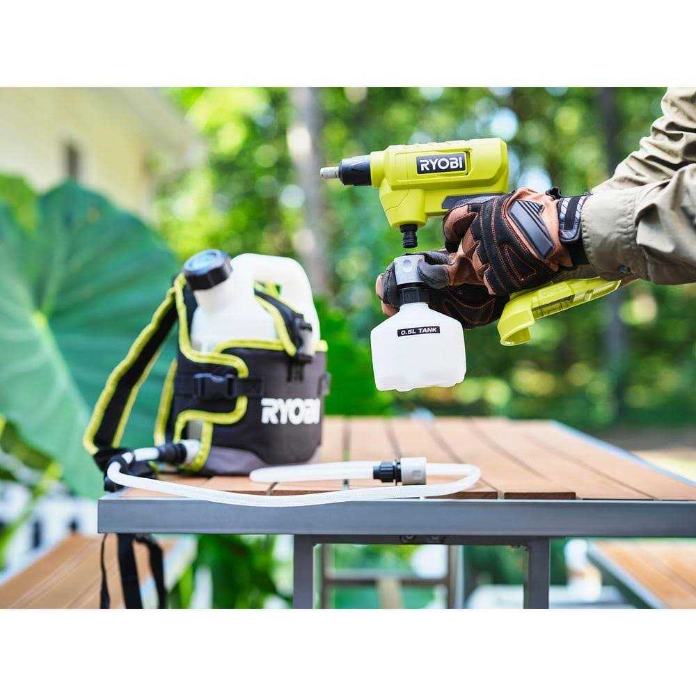 RYOBI ONE+ 18V Battery Cordless .5L Compact Sprayer w Replacement Tank - Image 3