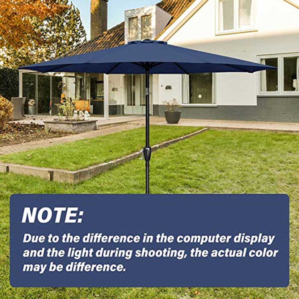 Simple Deluxe 9' Patio Outdoor Table Market Yard Umbrella Replacement Top Cover with 8 Ribs - Image 3