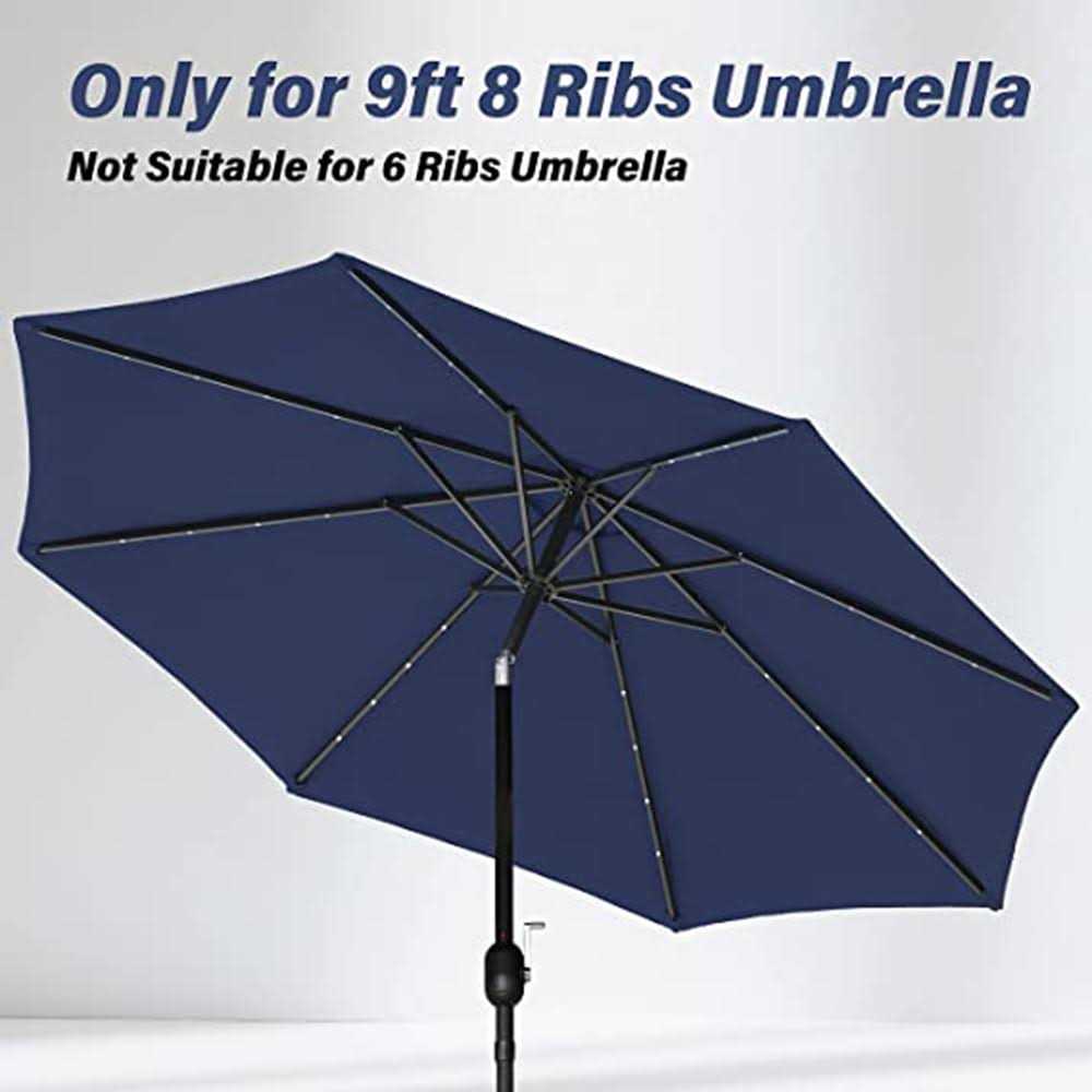 Simple Deluxe 9' Patio Outdoor Table Market Yard Umbrella Replacement Top Cover with 8 Ribs - Image 4