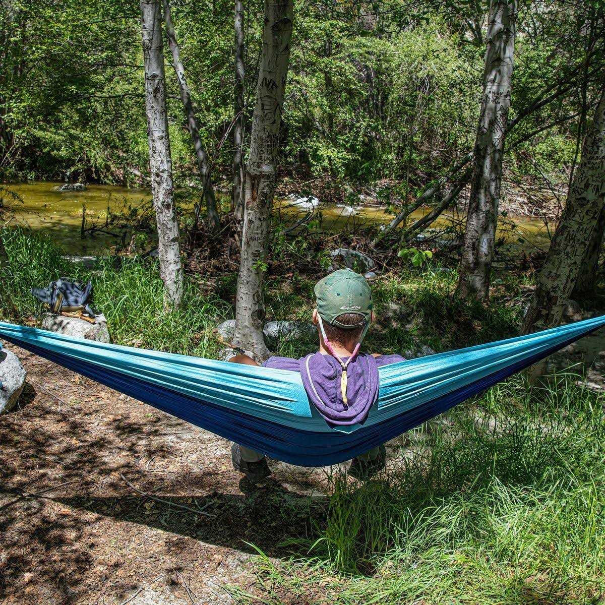 Parachute Hammock with Adjustable Tree Straps - Image 3