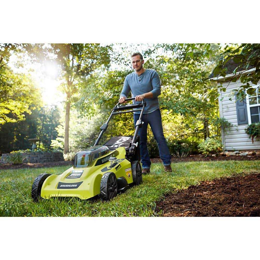 Ryobi 20 in. 40-Volt Brushless Lithium-Ion Cordless Battery Walk Behind Push Lawn Mower 6.0 Ah Battery/Charger Included - Image 5