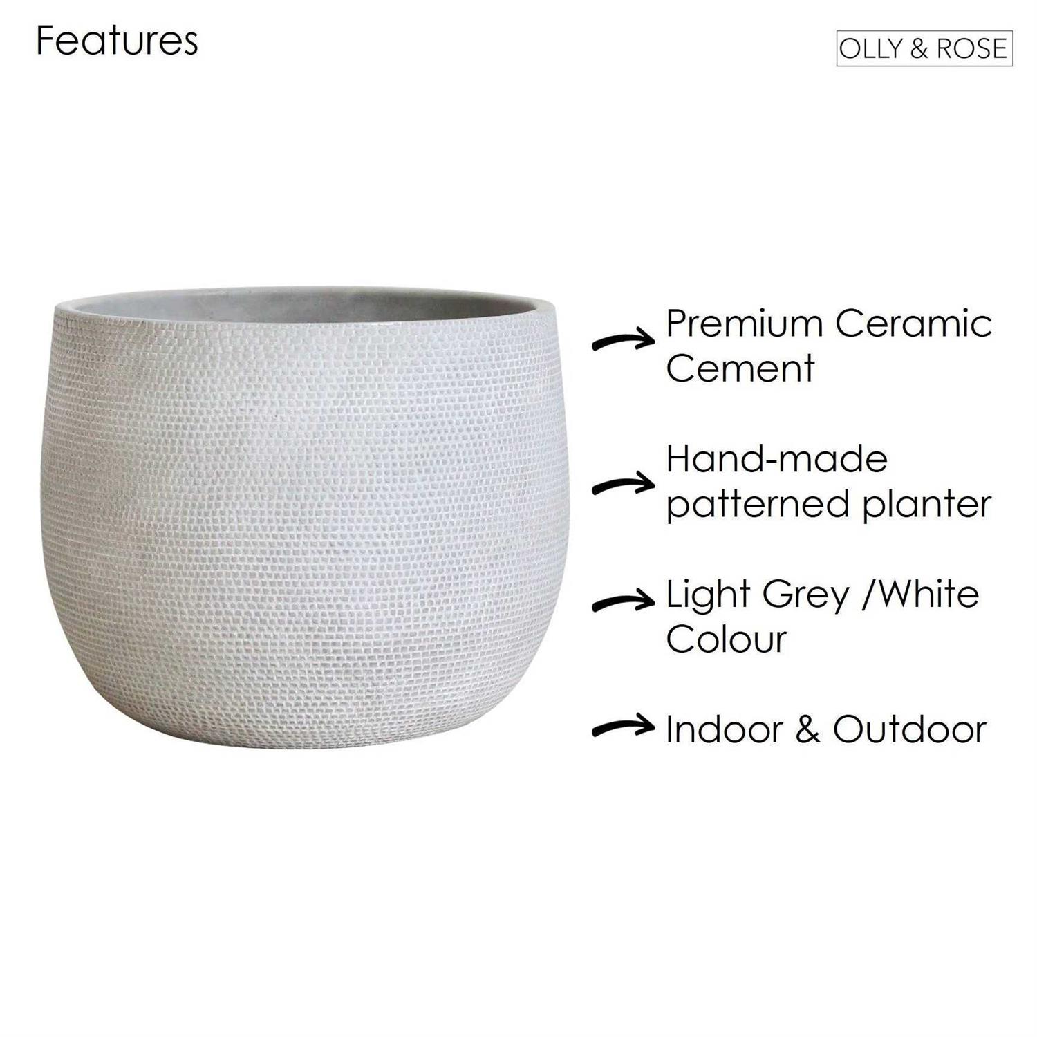 Olly & Rose Ceramic Plant Pot Large 10 inch - Image 4