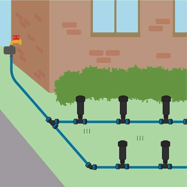 Orbit 2-Zone in-Ground 1/2 in. Sprinkler System with Hose Faucet Timer - Image 4