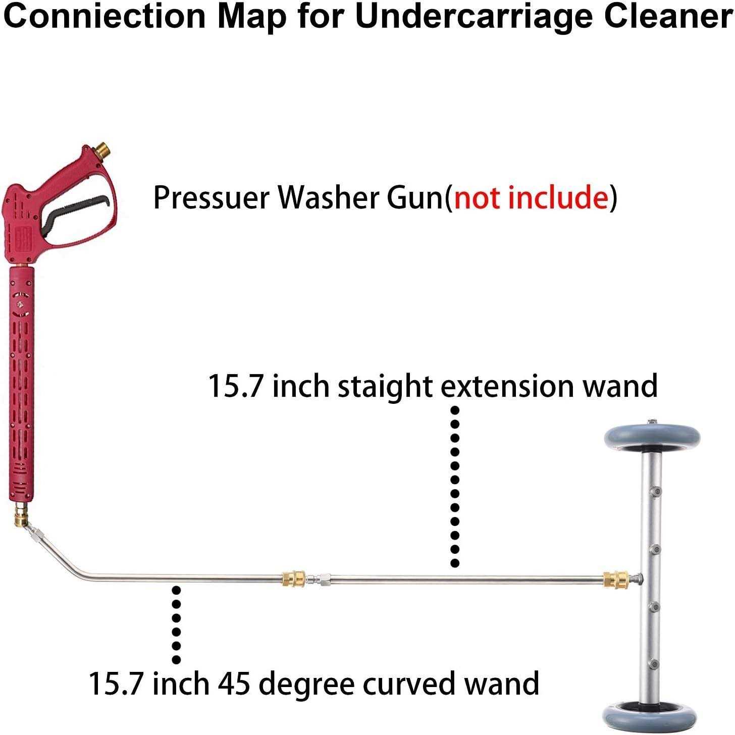Ridge Washer Pressure Washer Undercarriage Cleaner 16 Inch Undercarriage Washer - Image 5