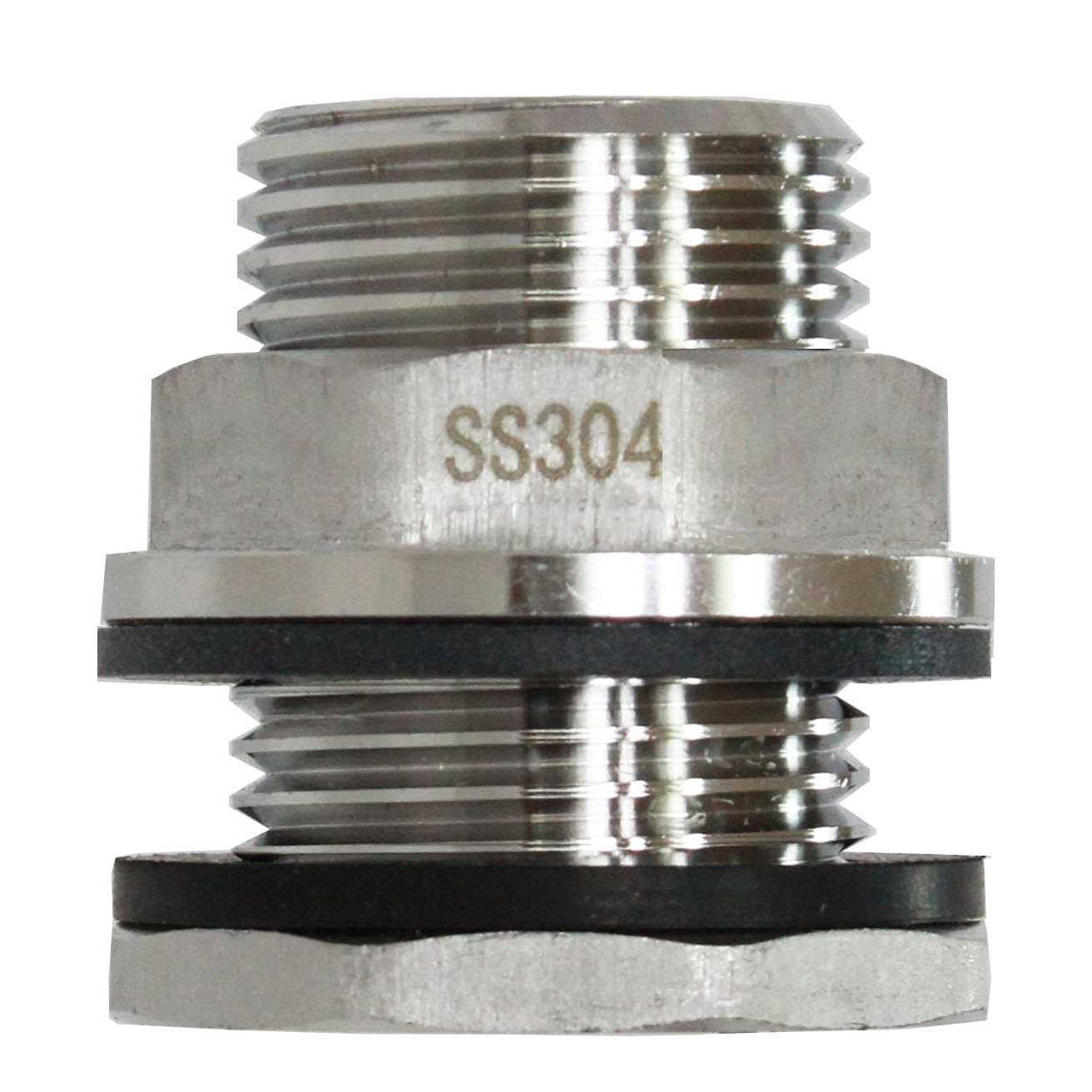 RAINPAL SSBF020 Stainless Steel 304 Bulkhead Tank Fitting